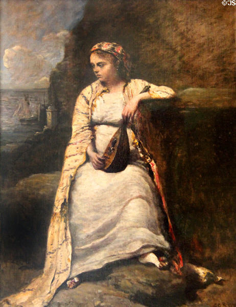 Haydée painting (c1870-2) by Camille Corot at Louvre Museum. Paris, France.