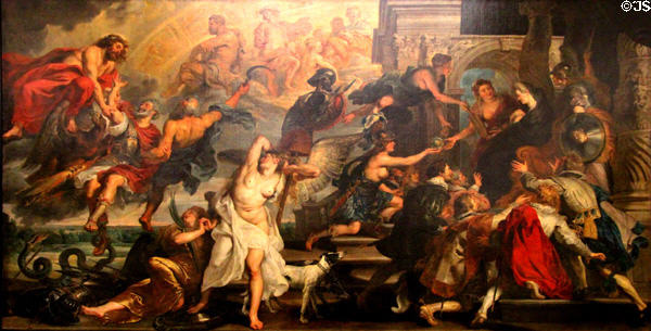 11. Death of Henry IV and the Proclamation of the Regency from Marie de' Medici Cycle (1622-5) by Peter Paul Rubens at Louvre Museum. Paris, France.