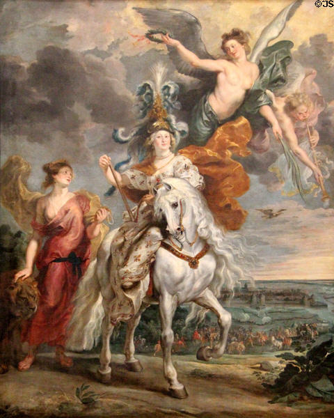 13. Regent Militant: The Victory at Jülich from Marie de' Medici Cycle (1622-5) by Peter Paul Rubens at Louvre Museum. Paris, France.