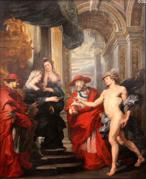 18. Negotiations at Angoulême from Marie de' Medici Cycle (1622-5) by Peter Paul Rubens at Louvre Museum. Paris, France.