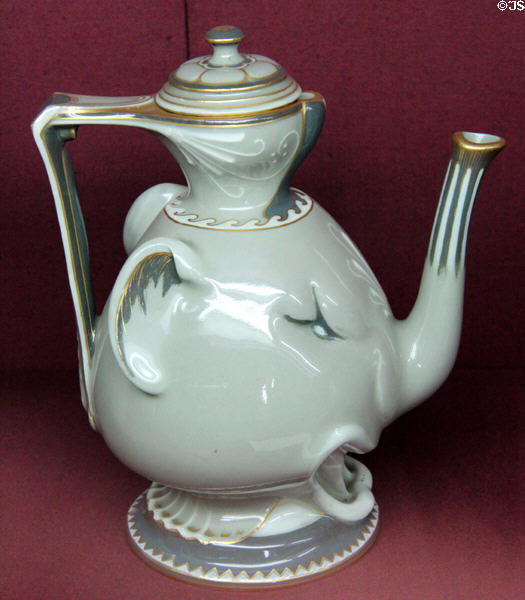 Sèvres porcelain elephant teapot (1862) at Sèvres National Ceramic Museum. Paris, France.