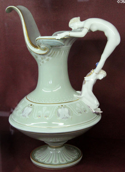 Sèvres porcelain water pitcher (1867) by Joseph Nicolle at Sèvres National Ceramic Museum. Paris, France.