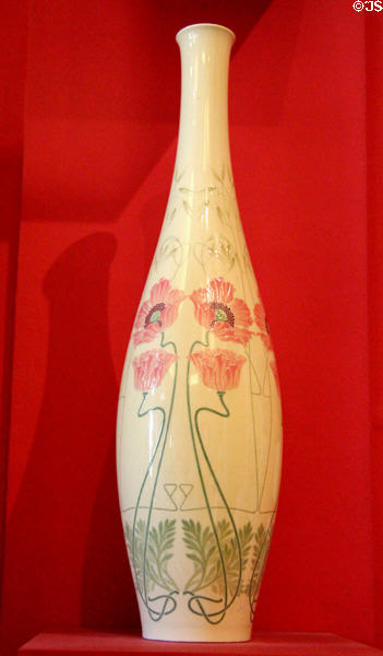 Sèvres porcelain Art Nouveau Argenteuil vase (c1900) in shape by Barbéris at Sèvres National Ceramic Museum. Paris, France.