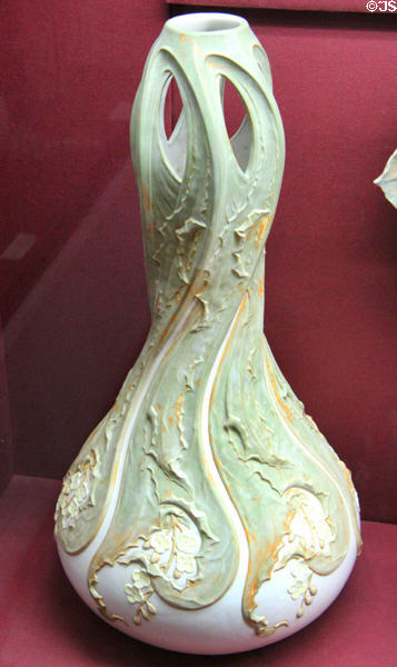 Sèvres porcelain Perseus & Andromeda vase (1900) in shape by Marcel Debut at Sèvres National Ceramic Museum. Paris, France.