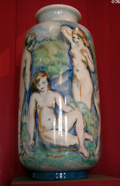 Sèvres porcelain Aubert 19 vase nudes (1933) Félix Aubert & Suzanne Kaerling Jouvions at Sèvres National Ceramic Museum. Paris, France.
