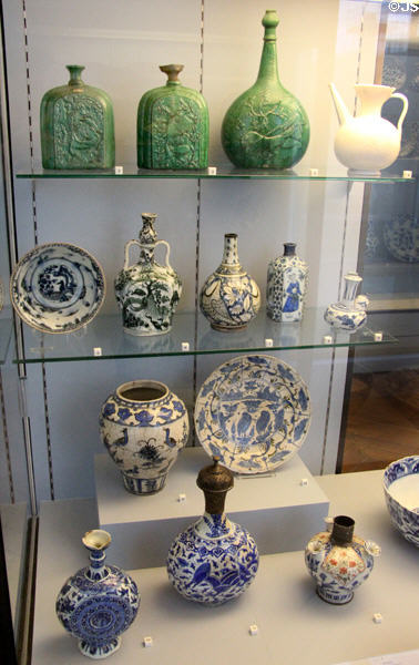 Collection of modern Iranian ceramics (16th-19thC) at Sèvres National Ceramic Museum. Paris, France.