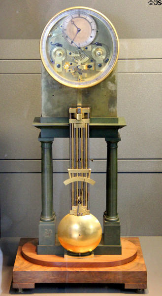 Timepiece equipped with constant force escapement (1831) by Michel Lepaute at Arts et Metiers Museum. Paris, France.