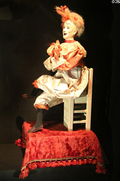 Mechanical clown with mandolin (c1890) at Arts et Metiers Museum. Paris, France.
