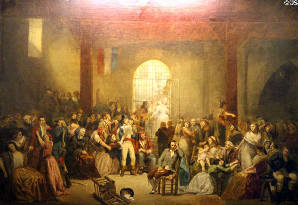 Appeal of Last Victims of the Terror, a smaller copy of a vast painting by Charles-Louis Müller exhibited at Salon of 1850-51 & Universal Exhibition of 1855 at Conciergerie. Paris, France.