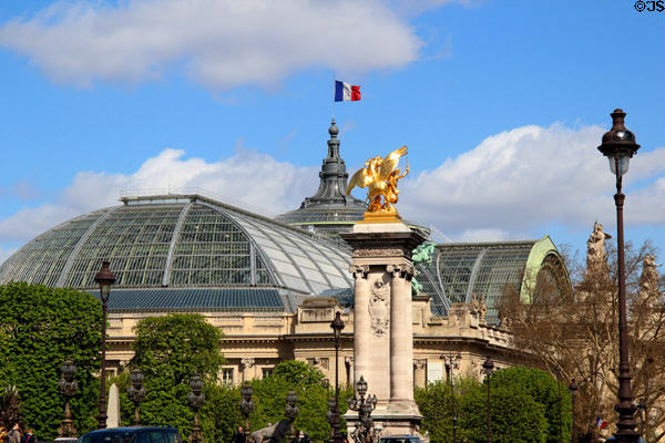 Grand Palais built for Paris Exposition Universelle of 1900. Paris, France. Architect: Henri Deglane, Albert Louvet, Albert Thomas & Charles Girault.