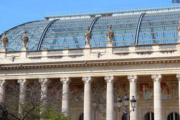Glass skylight roof of Grand Palais. Paris, France.