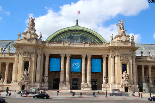 One of several entrances of Grand Palais. Paris, France.