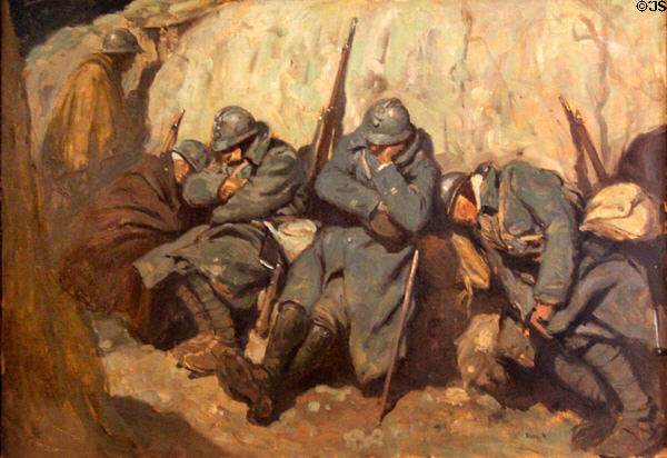 Trench painting (before 1935) by Georges Scott at Army Museum at Les Invalides. Paris, France.