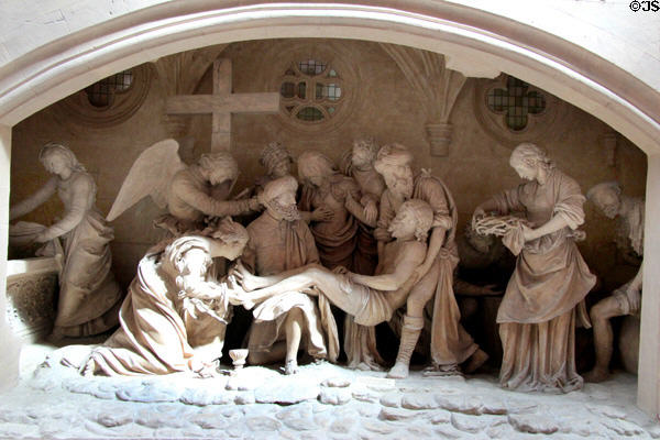 Cast of entombment of Christ sculpture from church St.-Stephen in St.-Mihiel (Meuse) at Musée des Monuments Français. Paris, France.