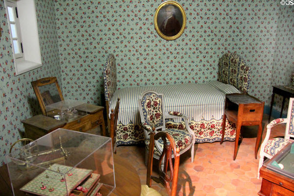 Furniture & belongings from apartments of royal family during their imprisonment at the Temple Tower 1792-95 at Carnavalet Museum. Paris, France.