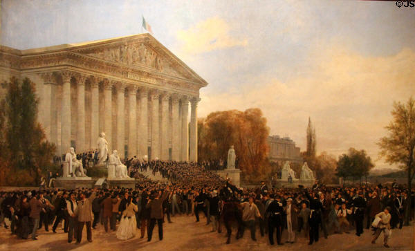 Announcement of Abolition of imperial regime before the legislature Sept. 4, 1870 painting (1871) by Jules Didier & Jacques Guiaud at Carnavalet Museum. Paris, France.