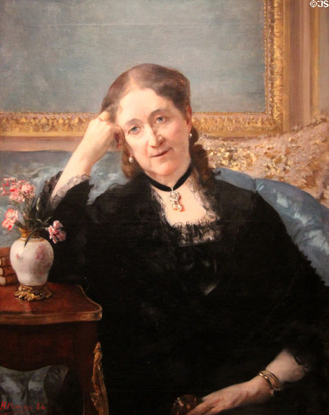Madame Blerzy portrait (1884) by Henri Gervex (shown Paris Expo 1889) at Carnavalet Museum. Paris, France.