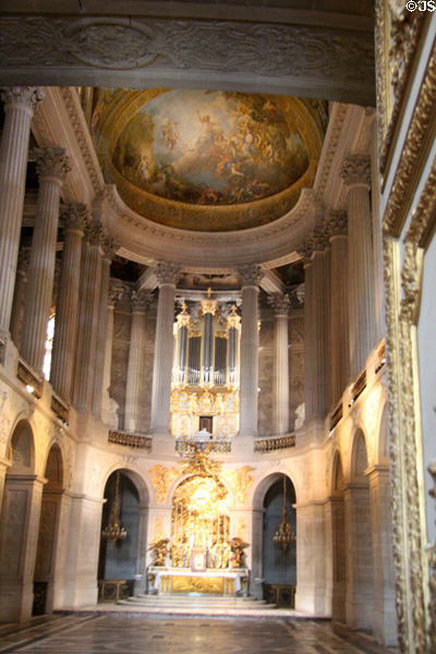 Royal Chapel (1687-1710) at Versailles Palace. Versailles, France. Architect: Jules Hardouin-Mansart then Robert de Cotte.