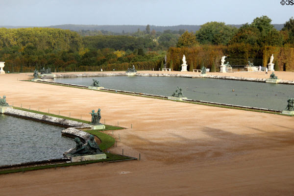 Garden pools at Versailles Palace. Versailles, France.
