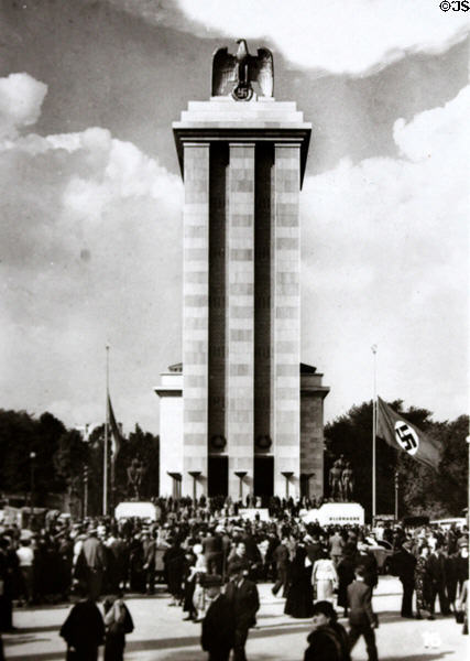 Nazi Germany Pavilion at Exposition Paris 1937. Paris, France. Architect: Albert Speer.