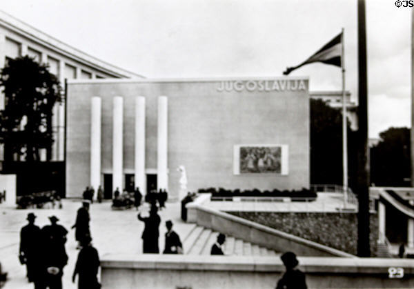 Yugoslavian Pavilion at Exposition Paris 1937. Paris, France. Architect: J. Seissel-Weissmann.