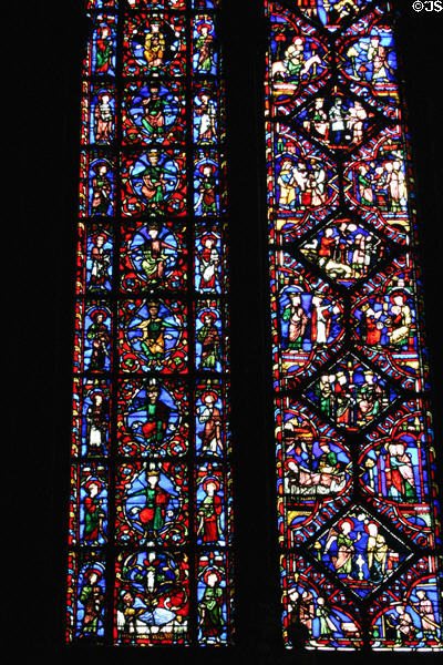Stained glass window (16thC) at Cathédrale St-Pierre. Beauvais, France.