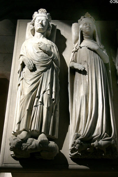 Tomb of a king & queen of France at St-Denis Basilica. St Denis, France.