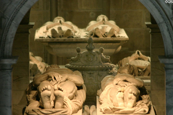 Group of cadaver tombs at St-Denis Basilica. St Denis, France.