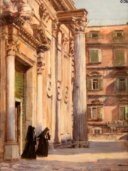Columns of San Paola church in Naples, Italy painting by Joseph-Félix Bouchor at Vannes Museum of Beaux Arts. Vannes, France.