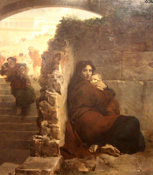 Massacre of Innocents painting (1824) by Léon Cogniet at Museum of Fine Arts of Rennes. Rennes, France.