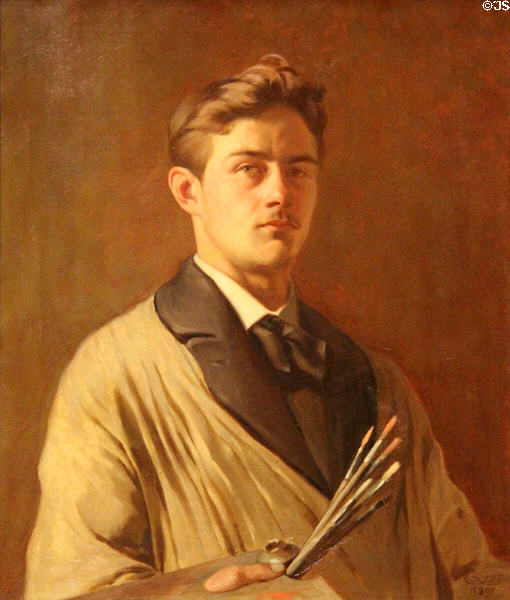 Self portrait (1897) by Camille Godet at Museum of Fine Arts of Rennes. Rennes, France.