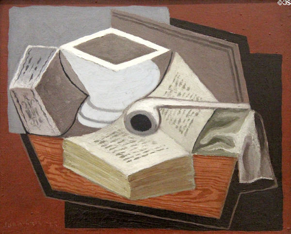 Open book painting (1925) by Juan Gris at Museum of Fine Arts of Rennes. Rennes, France.