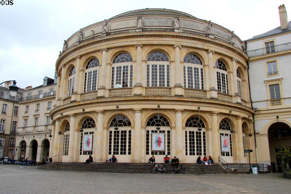 Rennes Opera House (1836) on Place de la Mairie. Rennes, France. Architect: Charles Millardet.