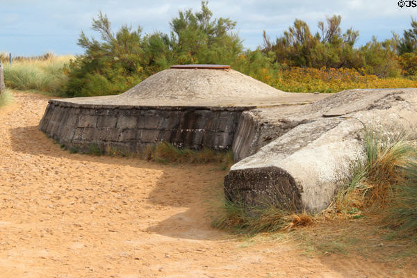 WWII German bunker at Juno Beach Centre. Courseulles-sur-Mer, France.