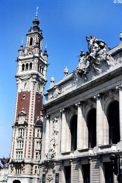 Lille Opera House & Chamber of Commerce Tower. Lille, France.