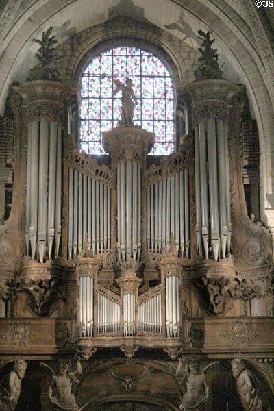 Organ (18thC) at St Maurice of Angers Cathedral. Angers, France.