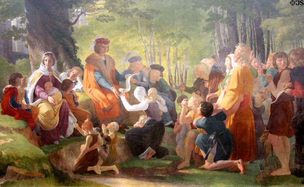 St Louis Renders Justice under Oak Tree of Vincennes painting (1816) by Pierre-Narcisse Guérin. Angers, France.