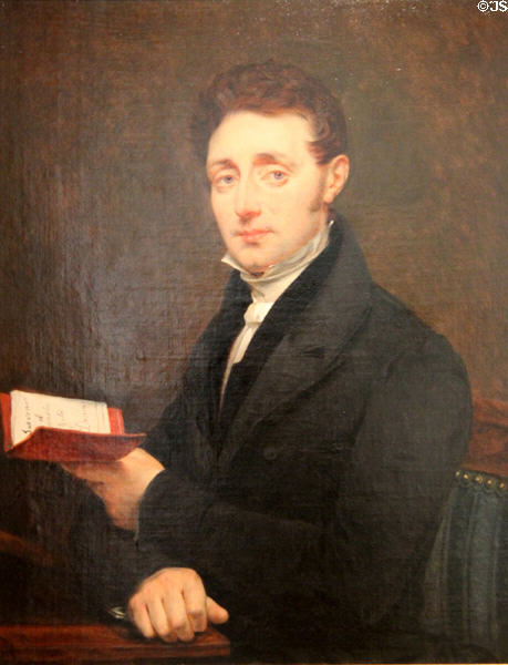 Portrait of Léonor Drouin (1827) by Antoine-Jean Gros at Angers Fine Arts Museum. Angers, France.