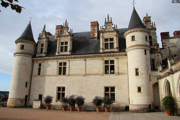 Renaissance wing of Royal Lodge at Chateau Royal of Amboise. Amboise, France.