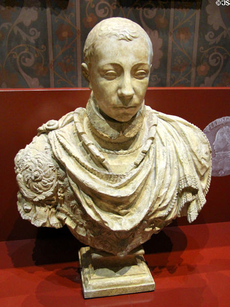 Charles IX, King of France bust (1563) from Rennes at Blois Chateau. Blois, France.