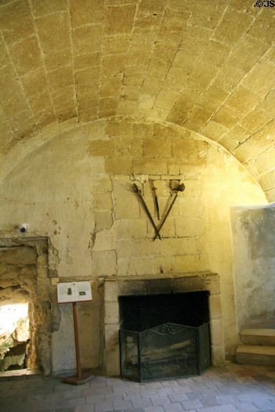 Small vaulted room, oldest at Chateau D'Ussé. Ussé, France.