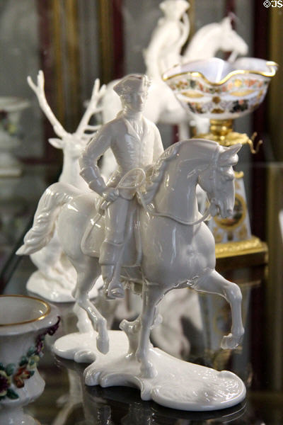 Porcelain statuary at Cheverny Chateau. Cheverny, France.