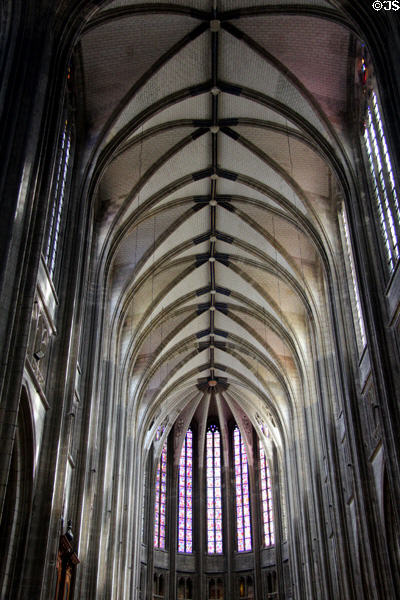 Gothic interior of Orleans Cathedral. France.