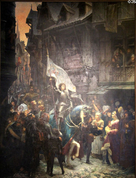 Joan of Arc enters into Orleans victorious over the English painting (1887) by Jean-Jacques Scherrer Orleans Beaux Arts Museum. Orleans, France.