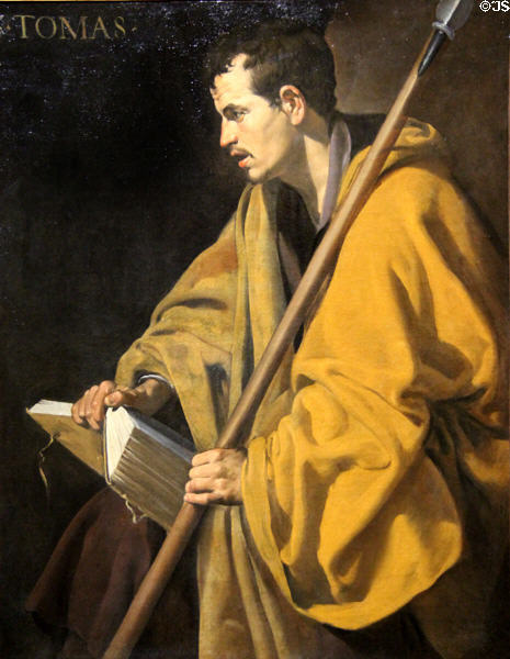 St Thomas painting (1619-20) by Diego Velázquez at Orleans Beaux Arts Museum. Orleans, France.