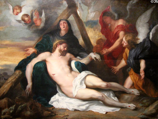 Lamentation of Christ painting (c1634-40) by Anthony van Dyck at Orleans Beaux Arts Museum. Orleans, France.
