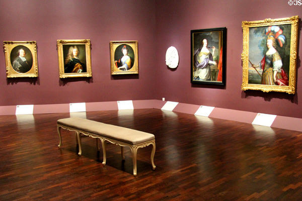 Gallery of portraits at Orleans Beaux Arts Museum. Orleans, France.
