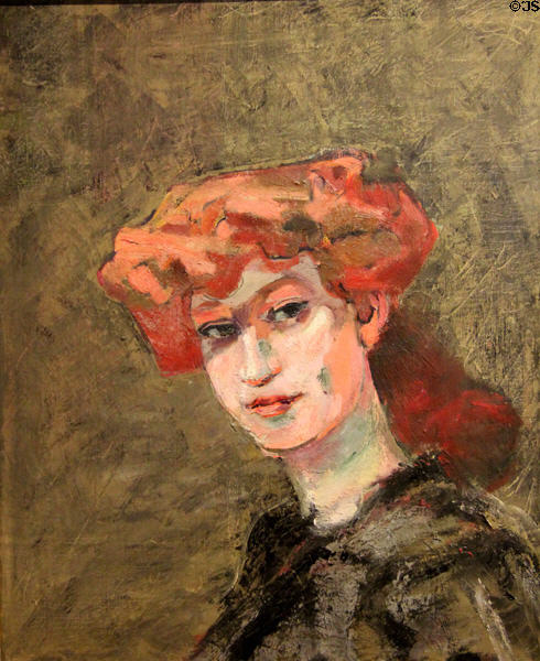 Portrait of a woman (1906) by Maurice Marinot at Orleans Beaux Arts Museum. Orleans, France.