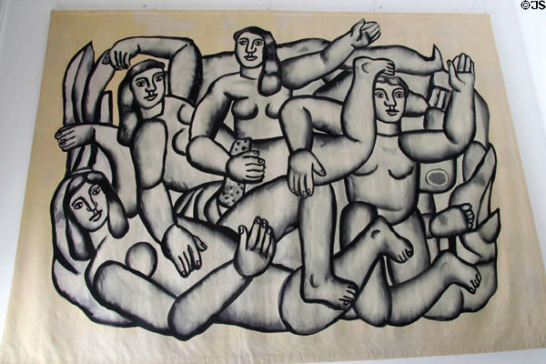 Tapestry, Les Baigneuses (1962) in entrance hall at Musée National Fernand Léger. Biot, France.