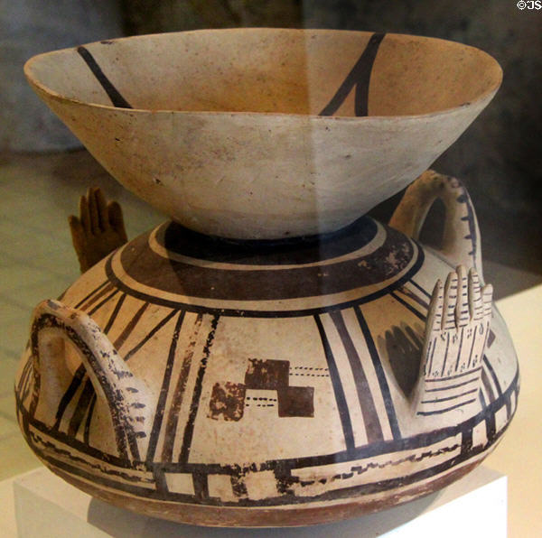 Water vessel left in tomb of deceased (550-400 BCE) at Antibes Archeology Museum. Antibes, France.